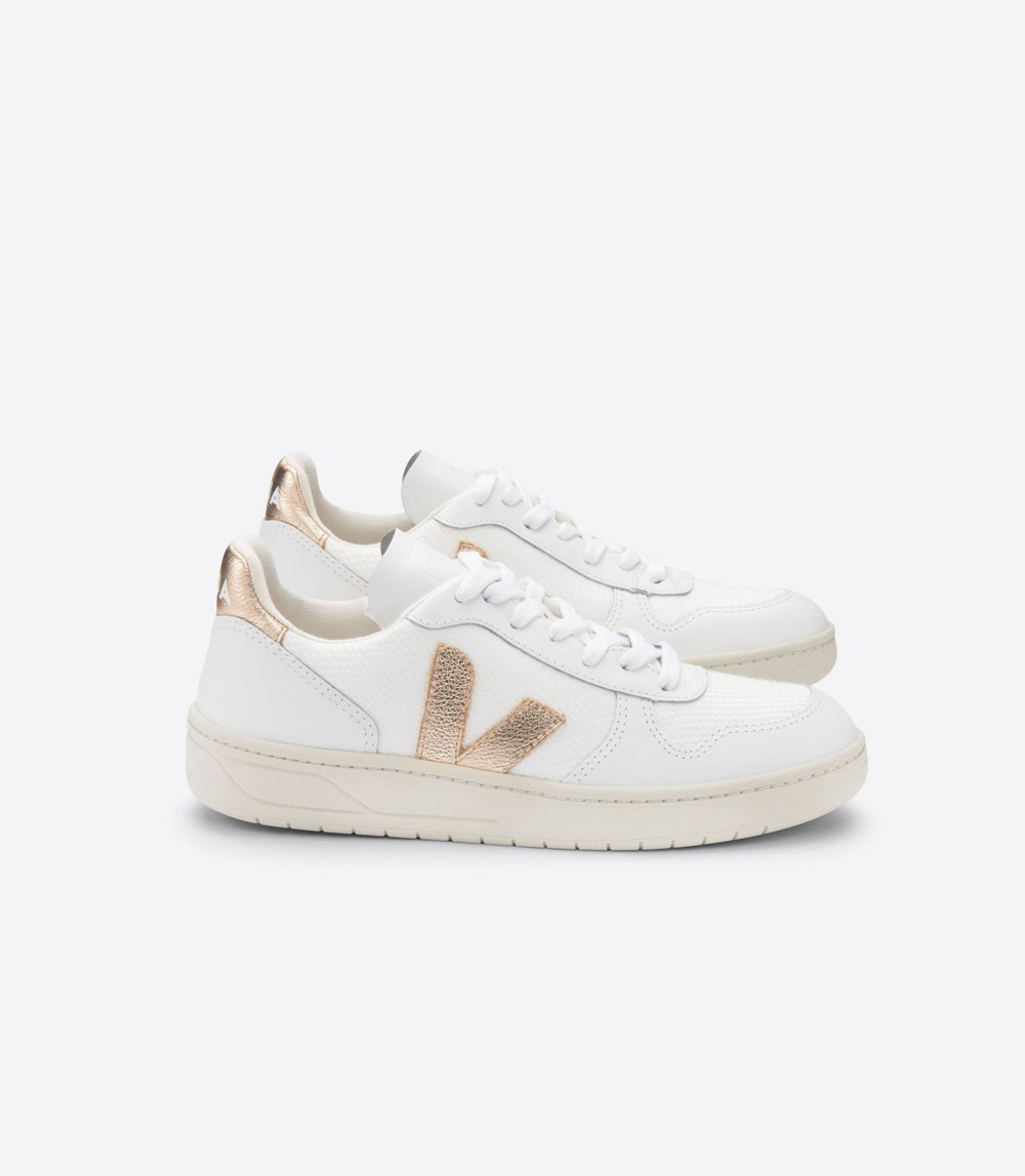 Veja Trainers Womens White - V-10 B-mesh - YHBN-36071